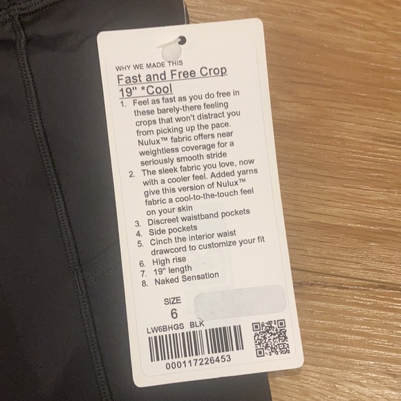BNWT lululemon Fast and Free 19” - Picture 3 of 7